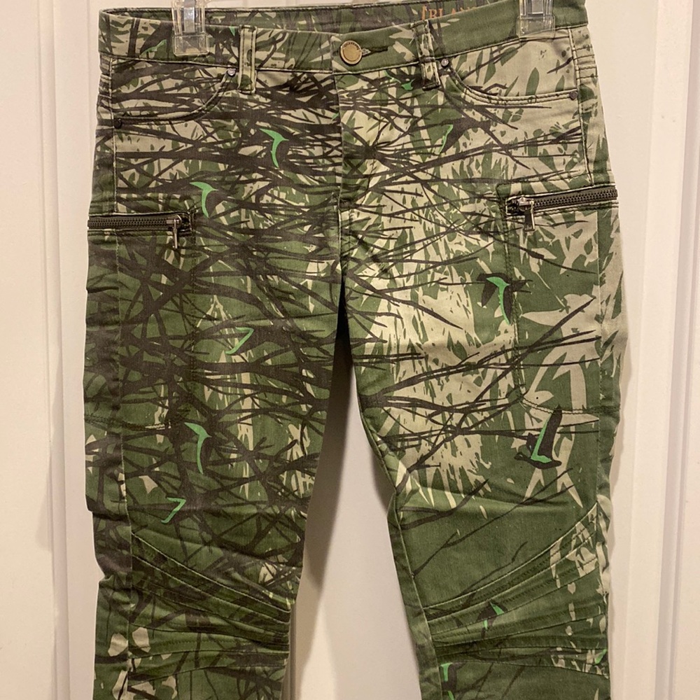 Blank NYC Olive Green Camo Skinny Jeans